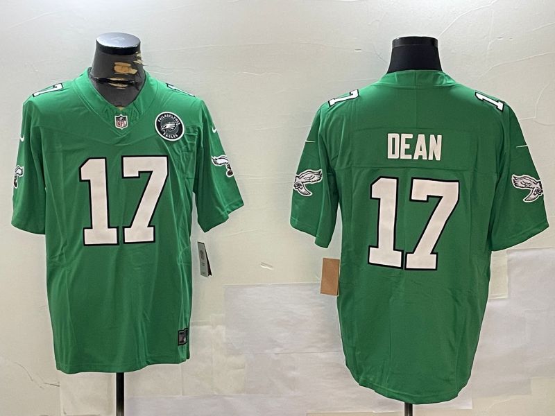 Men Philadelphia Eagles #17 Dean Green Throwback 2024 Nike Vapor Limited NFL Jersey style 2